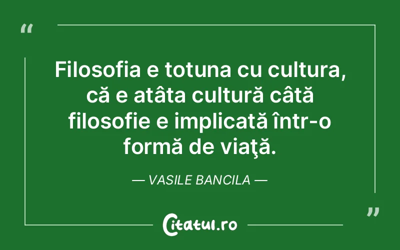 Citat Vasile Bancila - citate viata