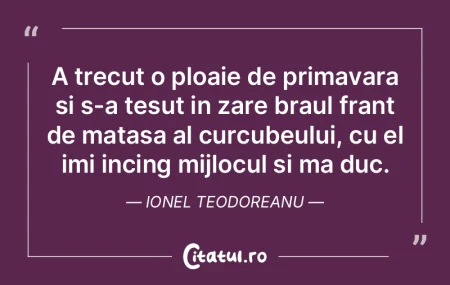 In carutele trecutului nu poti merge nic...