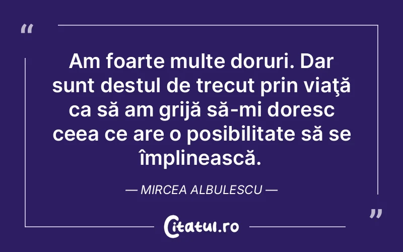 Citat Mircea Albulescu - citate viata