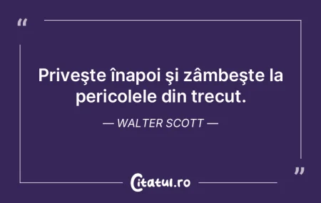 Nu trezi trecutul, pătrunde în letargi...