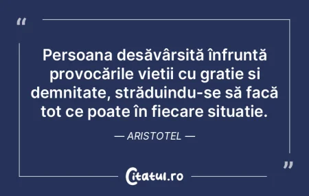 Persoana desăvârșită înfruntă prov... Persoana desăvârșită înfruntă prov...
