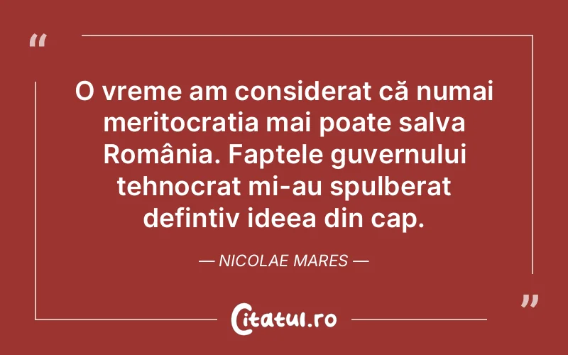 Citat Nicolae Mares - citate viata