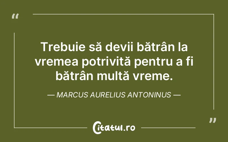 Citat Marcus Aurelius Antoninus - citate viata