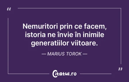 Istoria se repeta pe insasi, mai intai c...