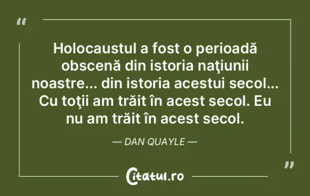 Istoria nu ţine cont de ce se discută ...