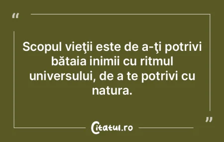 Natura nu se grăbeşte, cu toate aceste...