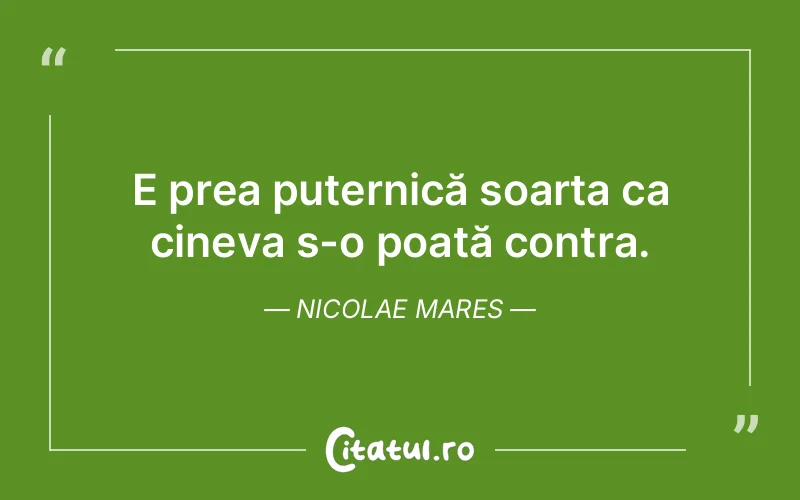 Citat Nicolae Mares - citate viata