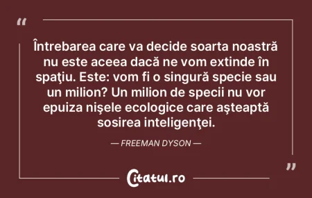 Caracterul nostru este prevestirea desti...