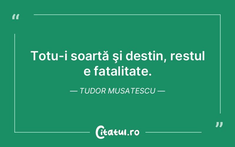 Citat Tudor Musatescu - citate viata