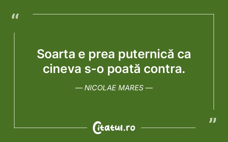 Citat Nicolae Mares - citate viata