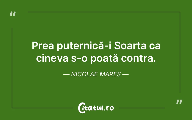 Citat Nicolae Mares - citate viata