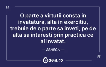 Lectiile vin intotdeauna atunci cand est...