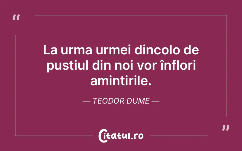 Citat Teodor Dume - citate viata