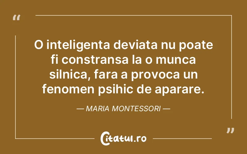 Citat Maria Montessori - citate viata