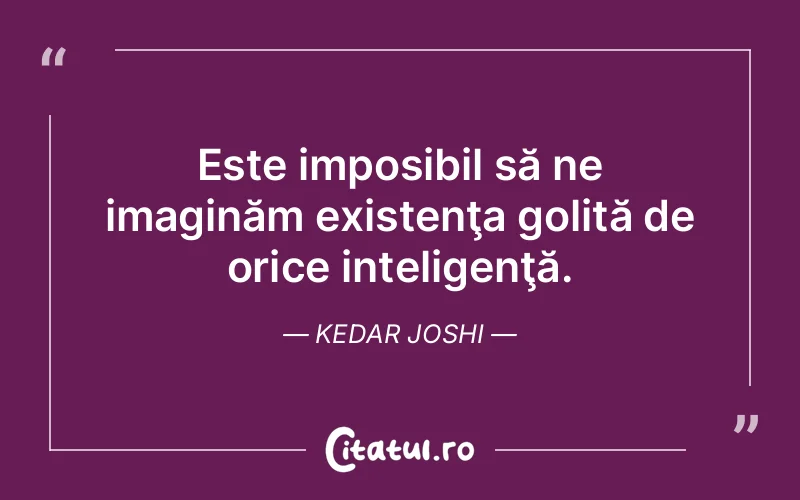 Citat Kedar Joshi - citate viata