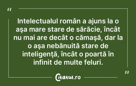 Cioran e o inteligenţă pură. Păi, pe...
