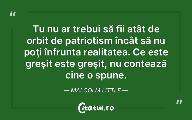 Citat Malcolm Little - citate viata