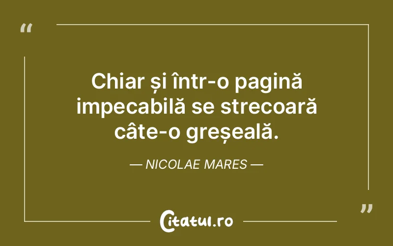 Citat Nicolae Mares - citate viata
