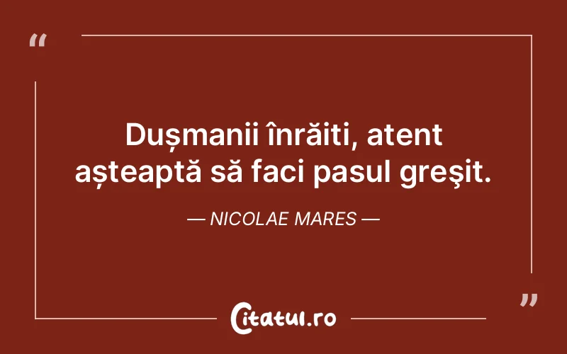 Citat Nicolae Mares - citate viata