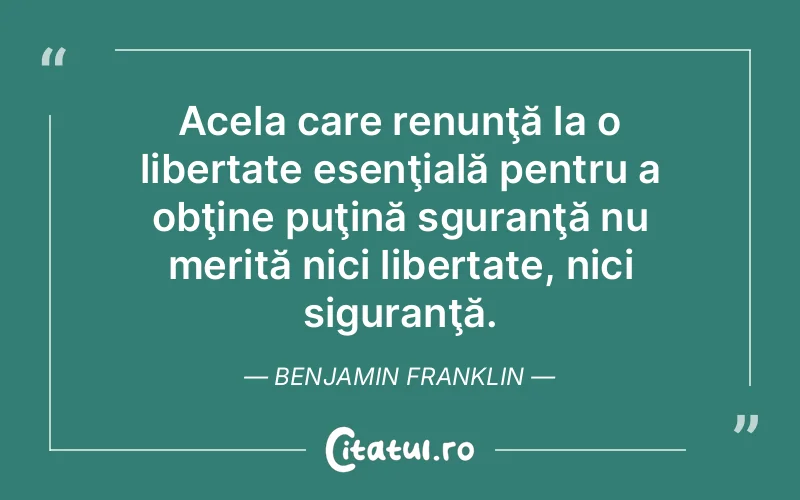 Citat Benjamin Franklin - citate viata