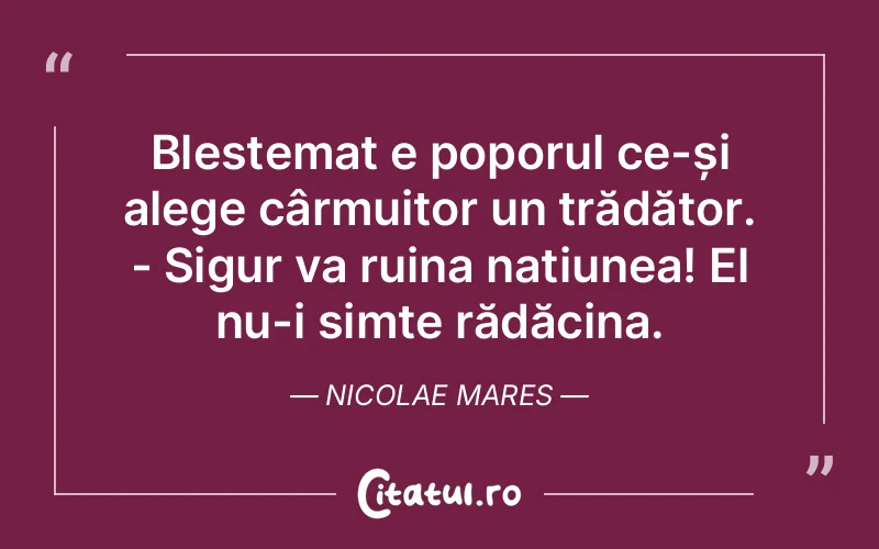 Citat Nicolae Mares - citate viata
