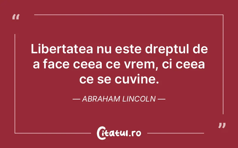 Citat Abraham Lincoln - citate viata
