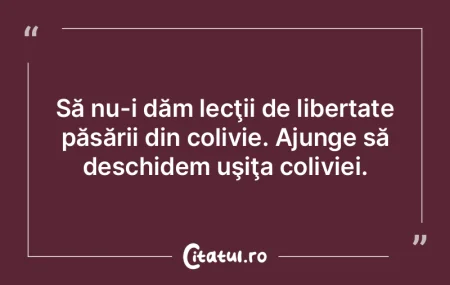 Aur, aur... dar să nu fie colivie! Cris... Aur, aur... dar să nu fie colivie! Cris...
