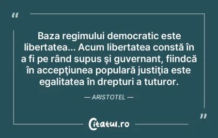 Libertatea este obedienţa regulilor aut... Libertatea este obedienţa regulilor aut...