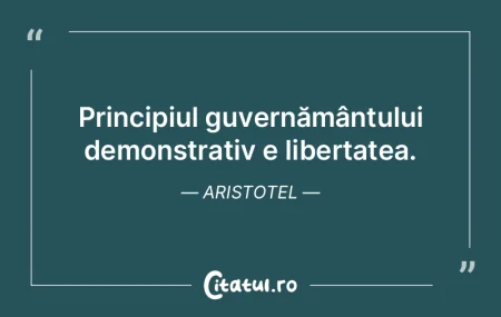 Prin disciplină obţii libertatea. Aris... Prin disciplină obţii libertatea. Aris...