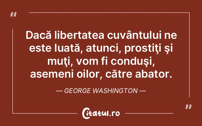 Citat George Washington - citate viata