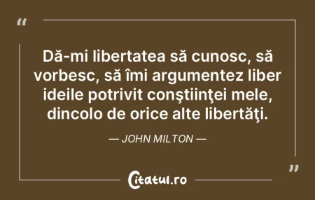 Libertatea este atât de preţioasă în...