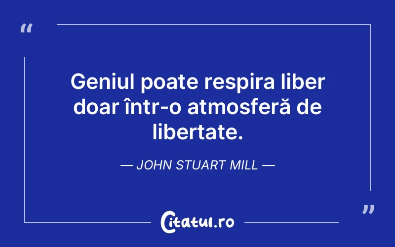 Citat John Stuart Mill - citate viata
