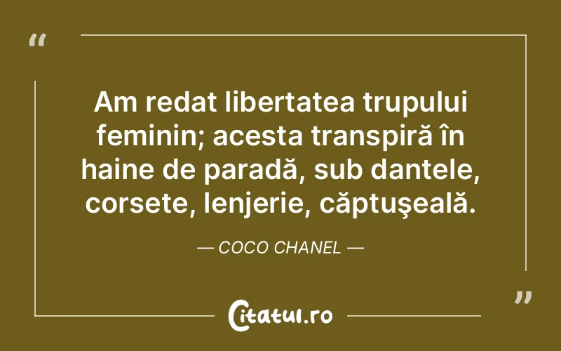 Citat Coco Chanel - citate viata