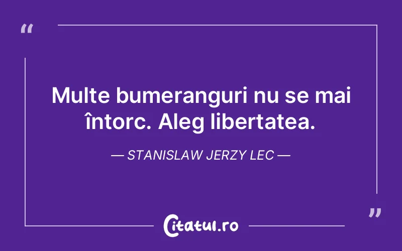Citat Stanislaw Jerzy Lec - citate viata