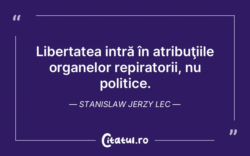 Citat Stanislaw Jerzy Lec - citate viata