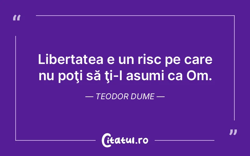 Citat Teodor Dume - citate viata