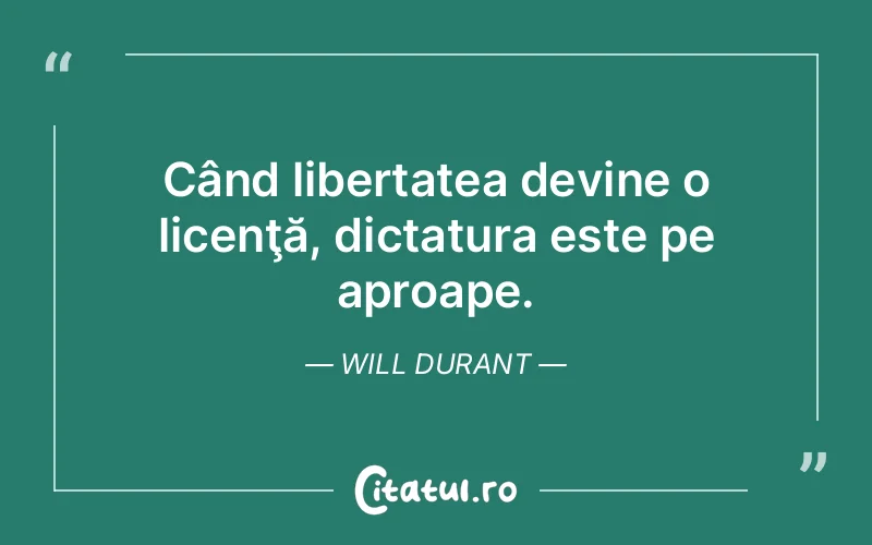 Citat Will Durant - citate viata