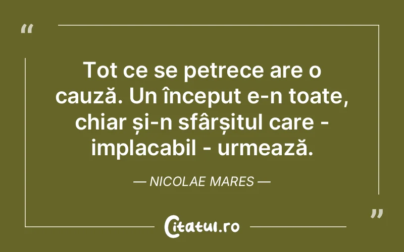 Citat Nicolae Mares - citate viata