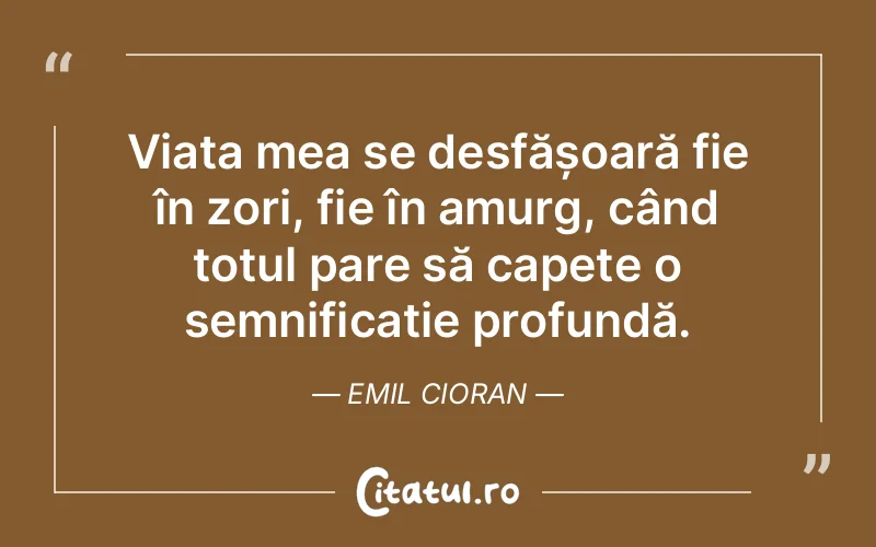 Citat Emil Cioran - citate viata