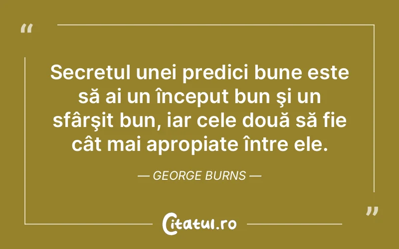 Citat George Burns - citate viata