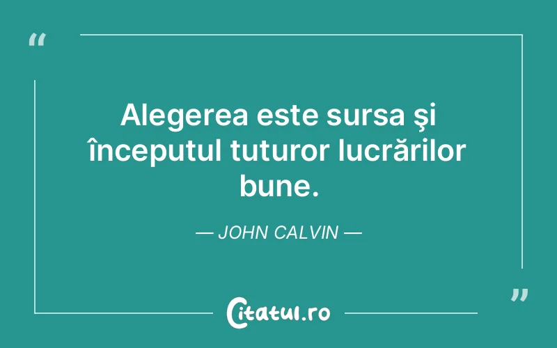 Citat John Calvin - citate viata