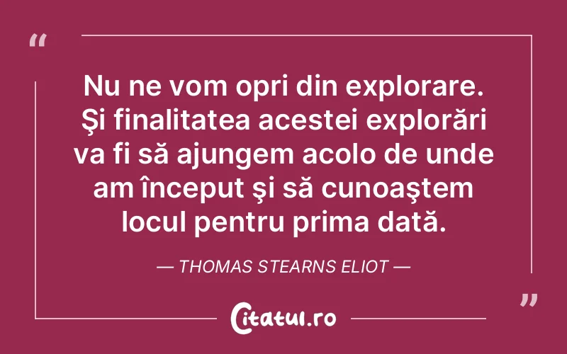 Citat Thomas Stearns Eliot - citate viata