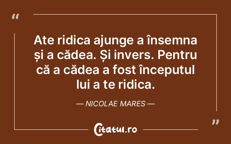 Citat Nicolae Mares - citate viata