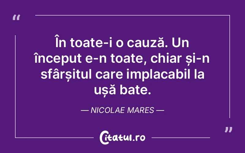 Citat Nicolae Mares - citate viata