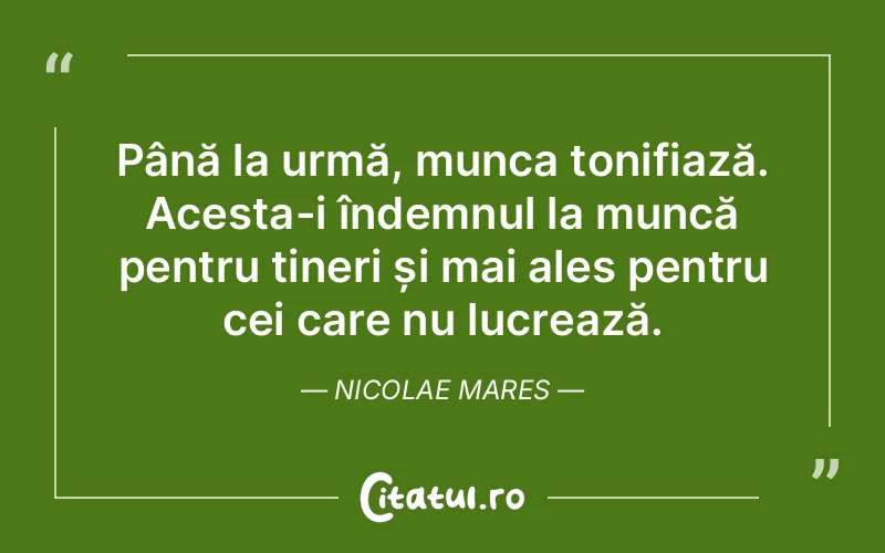Citat Nicolae Mares - citate viata