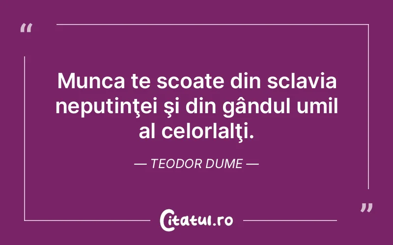 Citat Teodor Dume - citate viata