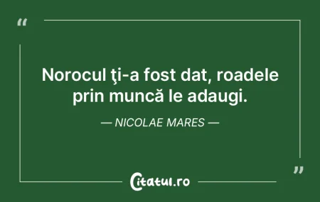 Numai munca știe ce-i truda. Nicolae Ma...