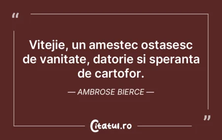 Speranța este o dietă frugală, dar fo...