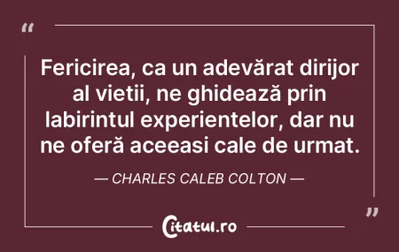 Fericirea, ca un adevărat dirijor al vi... Fericirea, ca un adevărat dirijor al vi...