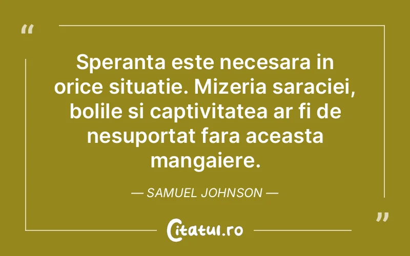Citat Samuel Johnson - citate viata